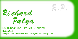 richard palya business card